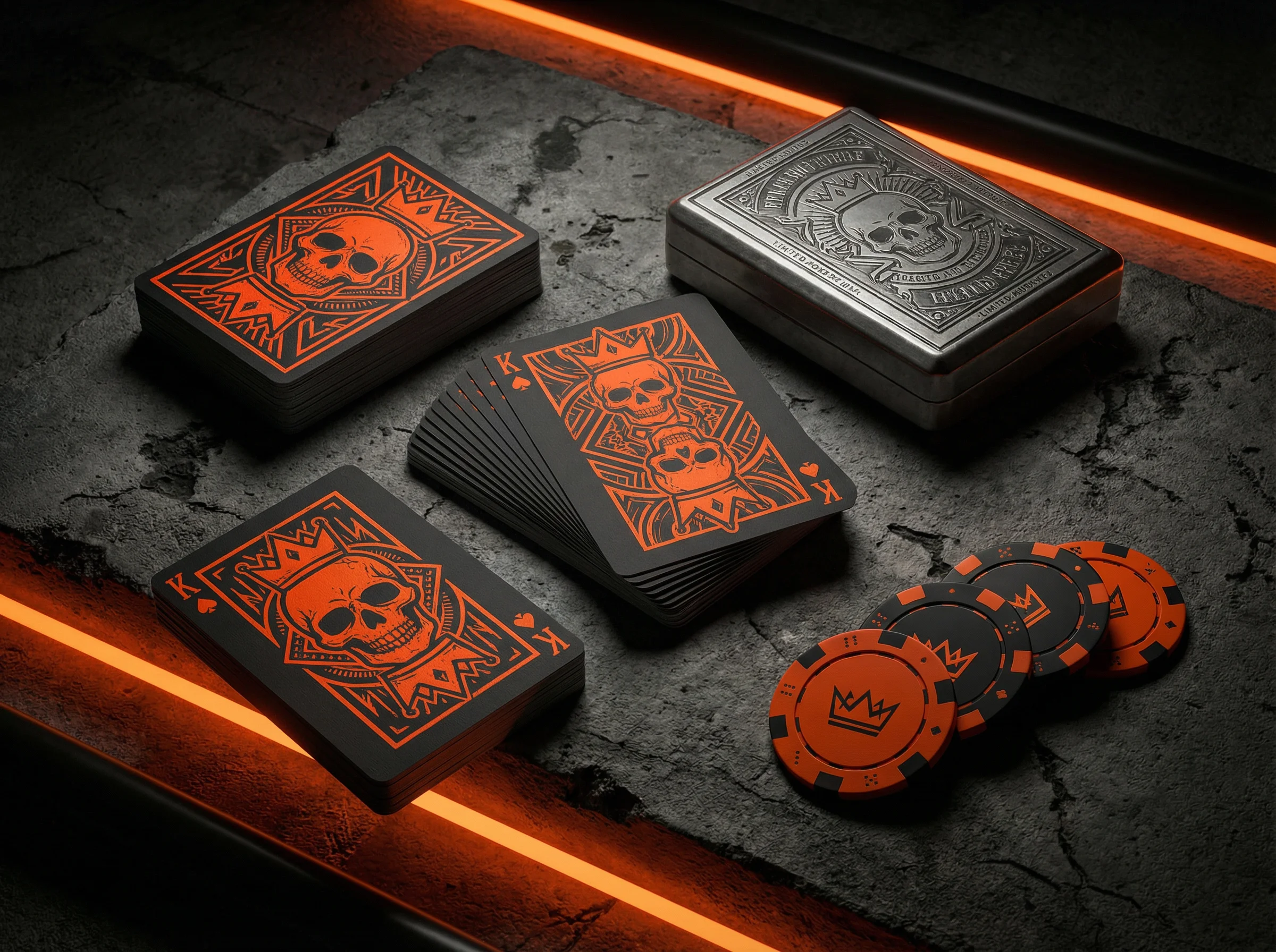 限量版黑金扑克牌套装 - 博彩周边商品站 - 赌博应用